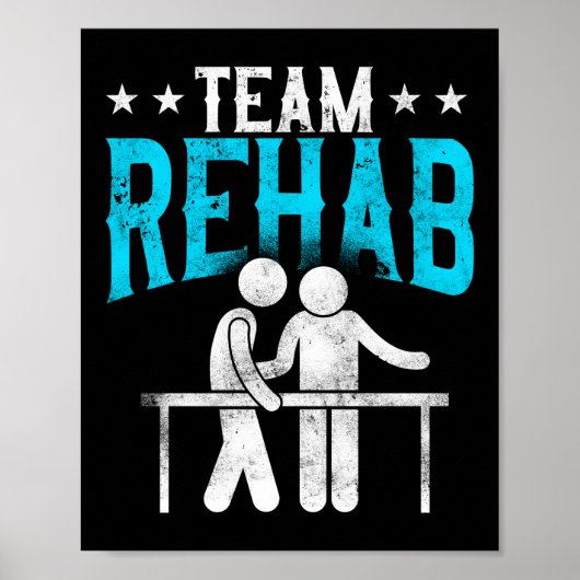 Fysieke Therapistische Therapie Assistent Team Reh Poster (Voorkant)