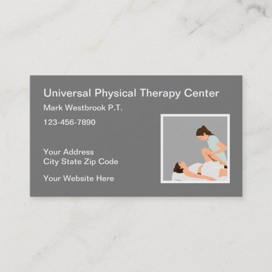 Fysieke Therapistische Therapie Klinische Visitekaartje (Voorkant)