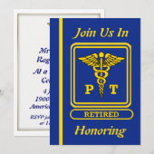 Fysieke Therapistische Uitnodiging tot pensionerin (Voorkant / Achterkant)