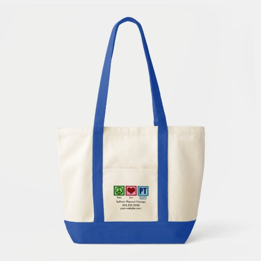Fysieke Therapistische Vredesliefde PT Aangepast Tote Bag (Voorkant)