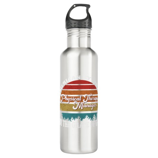 Fysieke Therapy Manager T-shirt werken is Gods goe Waterfles (Voorkant)