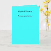 Fysieke TherapyA plaatst u houdt… van Kaart (Gele Bloem)