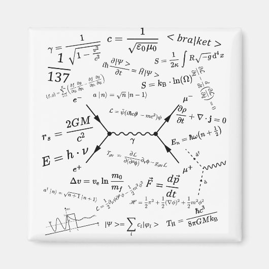 Fysieke vergelijkingen en formules magneet (Voorkant)