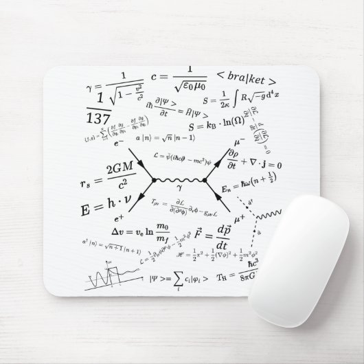 Fysieke vergelijkingen en formules muismat (Met muis)