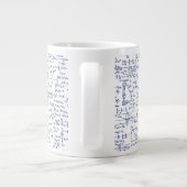 Fysieke vergelijkingen in blauwe pen // grote koffiekop (Achterkant)