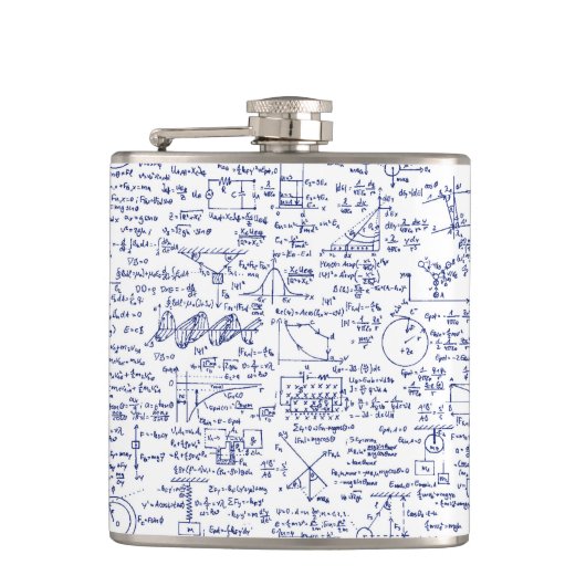 Fysieke vergelijkingen in blauwe pen // heupfles (Voorkant)