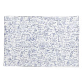 Fysieke vergelijkingen in blauwe pen // kussensloop (Achterkant)