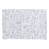 Fysieke vergelijkingen in blauwe pen // kussensloop (Voorkant)