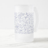 Fysieke vergelijkingen in blauwe pen // matglas bierpul (Voorkant rechts)