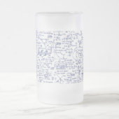 Fysieke vergelijkingen in blauwe pen // matglas bierpul (Center)