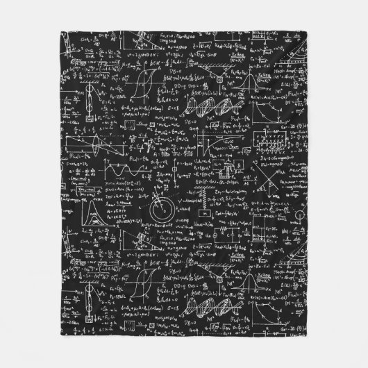 Fysieke vergelijkingen op zwart // fleece deken (Voorkant)