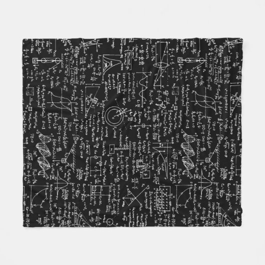 Fysieke vergelijkingen op zwart // fleece deken (Voorkant (Horizontaal))