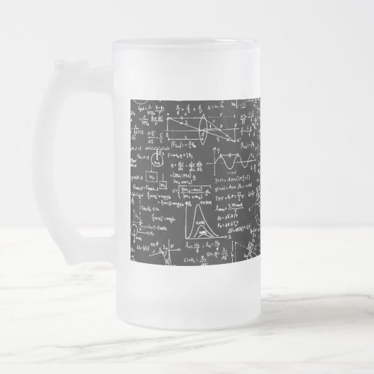 Fysieke vergelijkingen op zwart // matglas bierpul (Links)