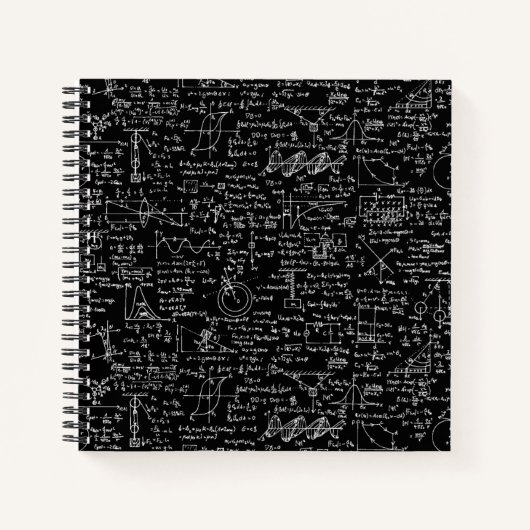 Fysieke vergelijkingen op zwart // notitieboek (Voorkant)