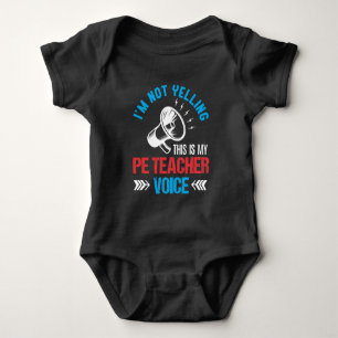 Fysieke voorlichting PE-leraar Yelling Luid Voice Romper