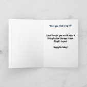 Fysieke vrouw Therapist Funny Birthday Design 2 Kaart (Binnen)