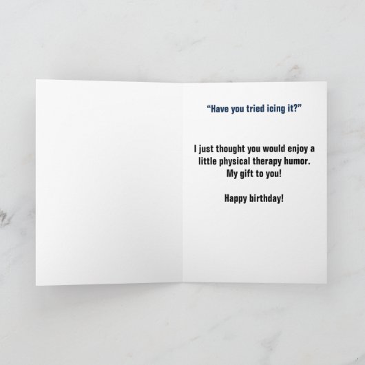 Fysieke vrouw Therapist Funny Birthday Design 3 Kaart (Binnen)