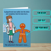 Fysieke vrouw Therapist Funny Birthday Design 4 Kaart