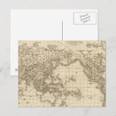 Fysieke wereldkaart briefkaart (Voorkant / Achterkant)