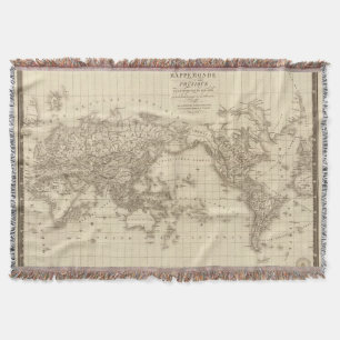 Fysieke wereldkaart deken