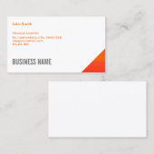 Fysieke wetenschapper Oranje hoek Visitekaartje (Voorkant / Achterkant)