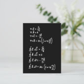 Fysieke Wiskunde Formule Studenten Leerleraar Uitn Briefkaart (Staand voorkant)