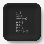 Fysieke Wiskunde Formule Studenten Leerleraar Uitn Papieren Bordje (Voorkant)