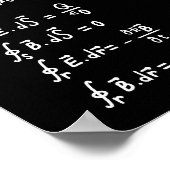 Fysieke Wiskunde Formule Studenten Leerleraar Uitn Poster (Hoek)