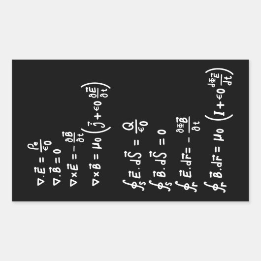 Fysieke Wiskunde Formule Studenten Leerleraar Uitn Rechthoekige Sticker (Voorkant)