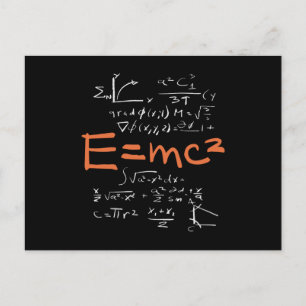 Fysieke Wiskunde Formule voor docent-student EMC2 Briefkaart