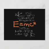 Fysieke Wiskunde Formule voor docent-student EMC2 Briefkaart (Voorkant)