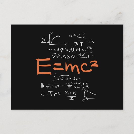 Fysieke Wiskunde Formule voor docent-student EMC2 Briefkaart (Voorkant)