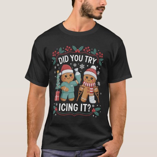 Fysio Kerstmis Fysiotherapie Kerstperiode C T-shirt (Voorkant)