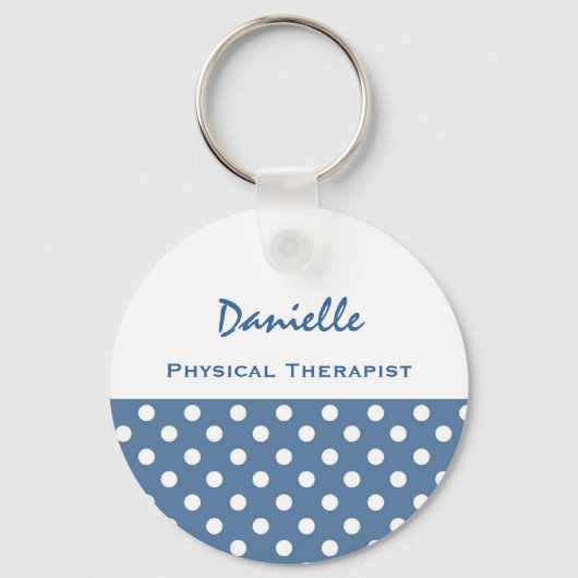 Fysio Therapeut Cute Stippen Sleutelhanger Cadeau (Voorkant)