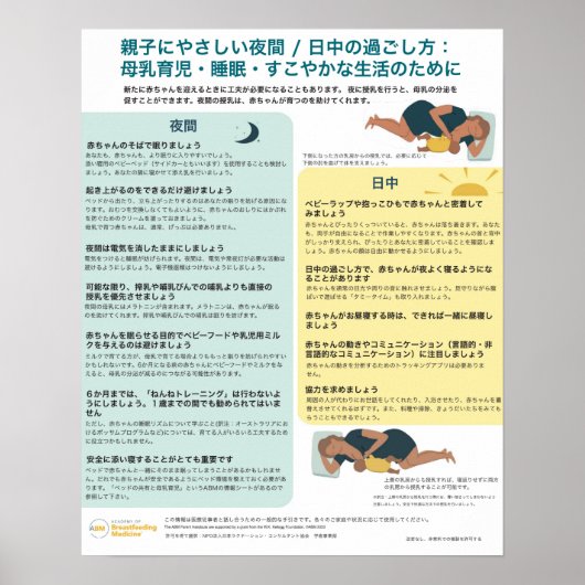 Fysiologisch Baby Care Poster (Japans) (Voorkant)