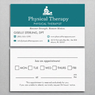 Fysiotherapeut Aanstelling arts Kantoor Visitekaartje