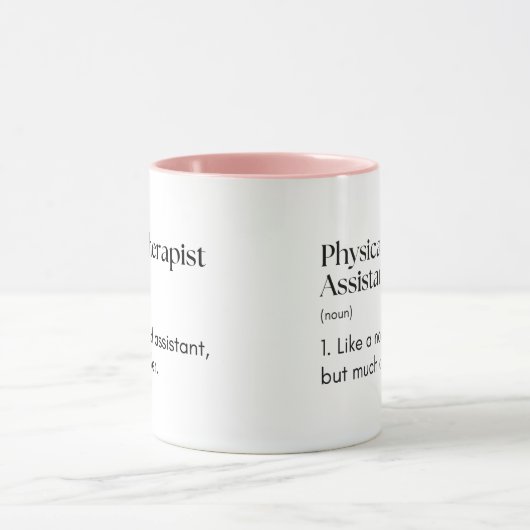 Fysiotherapeut assistent grappige definitie mok (Midden)