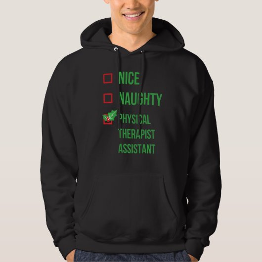 Fysiotherapeut Assistent Grappige Pyjama Kerstmis Hoodie (Voorkant)