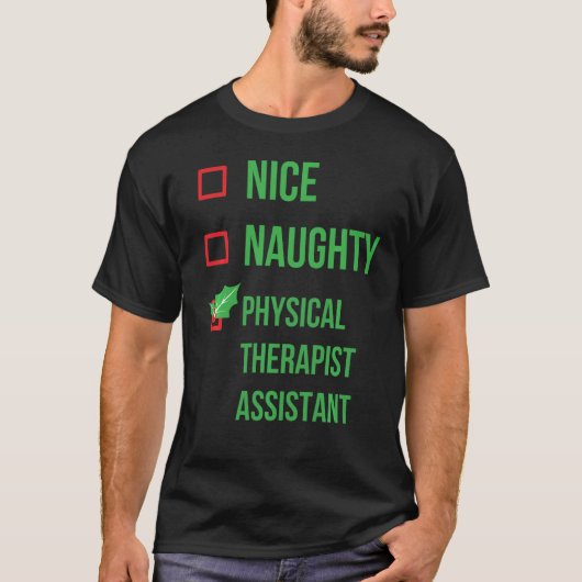 Fysiotherapeut Assistent Grappige Pyjama Kerstmis T-shirt (Voorkant)