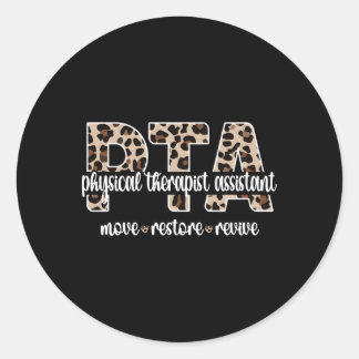 Fysiotherapeut Assistent PTA Fysiotherapie Ronde Sticker