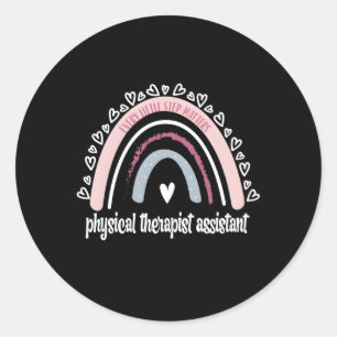 Fysiotherapeut Assistent Rainbow PTA Fysiek Ronde Sticker