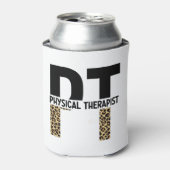 Fysiotherapeut Cheetahprint Fysiotherapeut Afstude Blikjeskoeler (Blikje Voorkant)