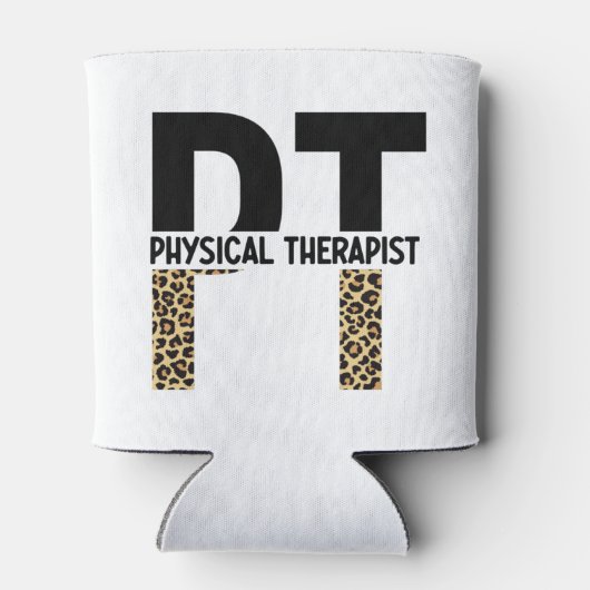 Fysiotherapeut Cheetahprint Fysiotherapeut Afstude Blikjeskoeler (Achterkant)