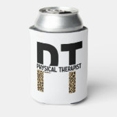 Fysiotherapeut Cheetahprint Fysiotherapeut Afstude Blikjeskoeler (Blikje Achterkant)