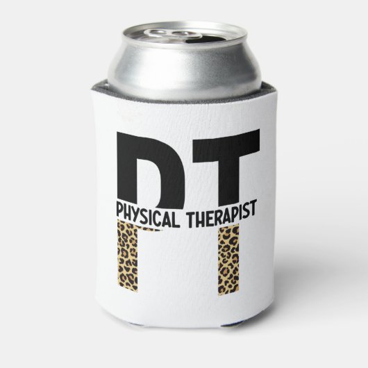 Fysiotherapeut Cheetahprint Fysiotherapeut Afstude Blikjeskoeler (Blikje Achterkant)