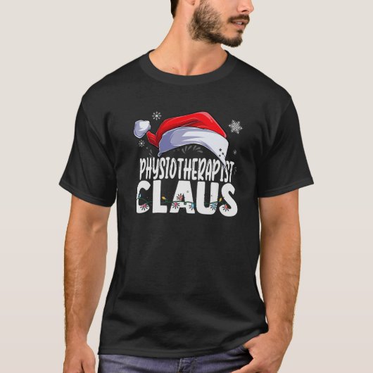 Fysiotherapeut Claus Kerstmis Funny Matching Cos. T-shirt (Voorkant)