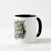 Fysiotherapeut Floral Quote Art Mok (Voorkant rechts)