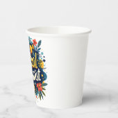 Fysiotherapeut Floral Quote Art Papieren Bekers (Links)