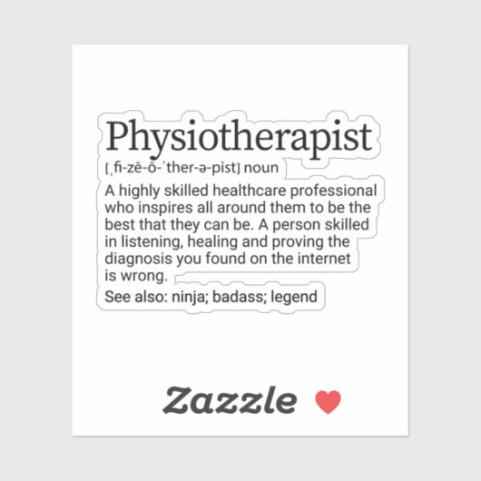 Fysiotherapeut Fysiotherapeut Therapie PT Gift Sticker (Vel)