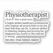 Fysiotherapeut Fysiotherapeut Therapie PT Gift Sticker (Voorkant)